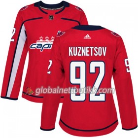Washington Capitals Hockeydrakt Evgeny Kuznetsov 92 2017-2018 Rød Adidas Authentic - Dame